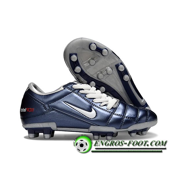 Nike Chaussures de Foot T90 FG Bleu/Blanc