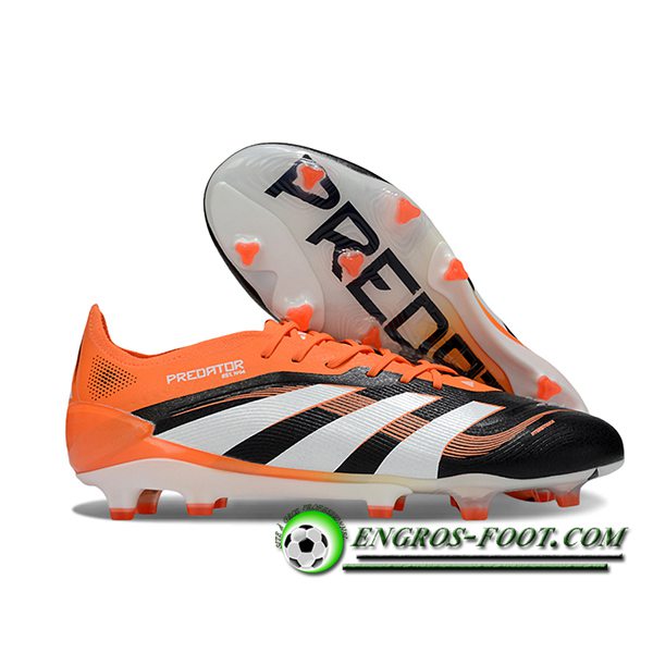 Adidas Chaussures de Foot 25 Predator Elite FG Orange/Noir/Blanc
