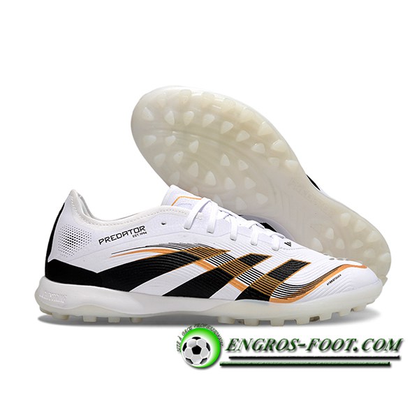 Adidas Chaussures de Foot PREDATOR 25 ELITE TF BOOTS Blanc/Noir/Orange