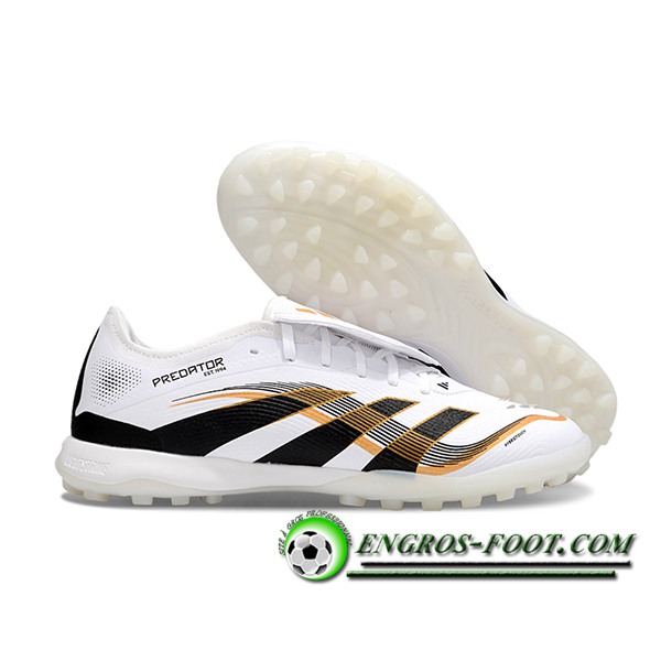 Adidas Chaussures de Foot PREDATOR LEAGUE FT TURF Blanc/Noir/Orange