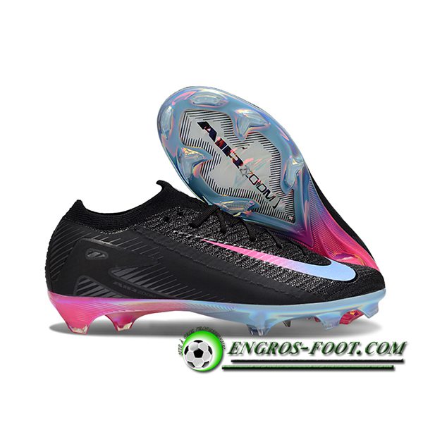 Nike Chaussures de Foot AIR Zoom Mercurial Vapor 16 Elite XXV FG Noir/Rose/Bleu