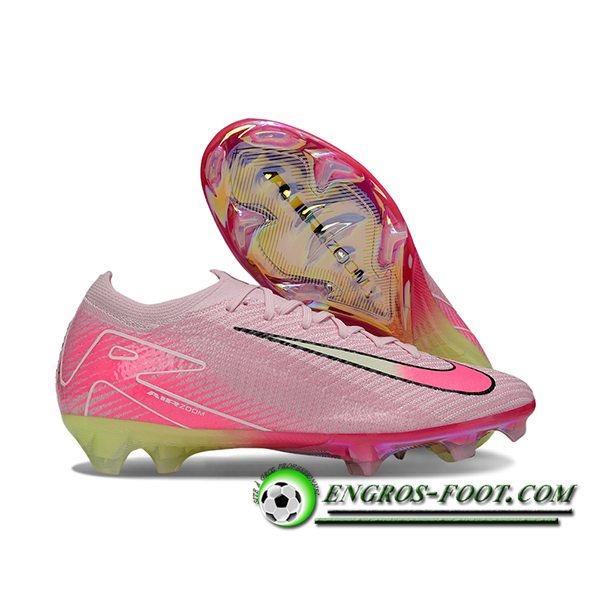 Nike Chaussures de Foot AIR Zoom Mercurial Vapor 16 Elite XXV FG Rose/Vert