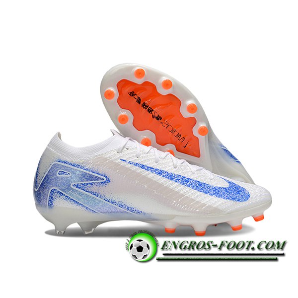 Nike Chaussures de Foot AIR Zoom Mercurial Vapor 16 Elite XXV AG Blanc/Gris/Bleu