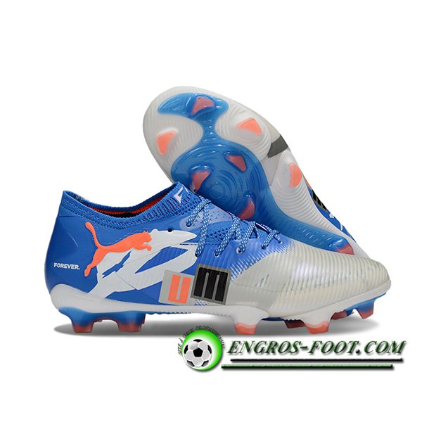 PUMA Chaussures de Foot FUTURE 8 ULTIMATE FG/AG Bleu/Gris/Blanc