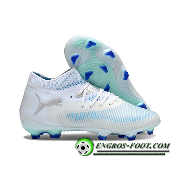 PUMA Chaussures de Foot FUTURE 8 ULTIMATE FG/AG Blanc/Bleu -02