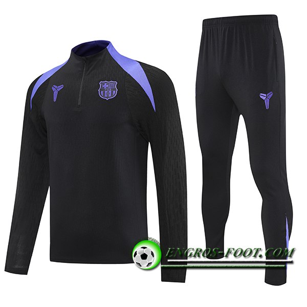 Ensemble Survetement de Foot FC Barcelone Noir/Pourpre 2025/2026