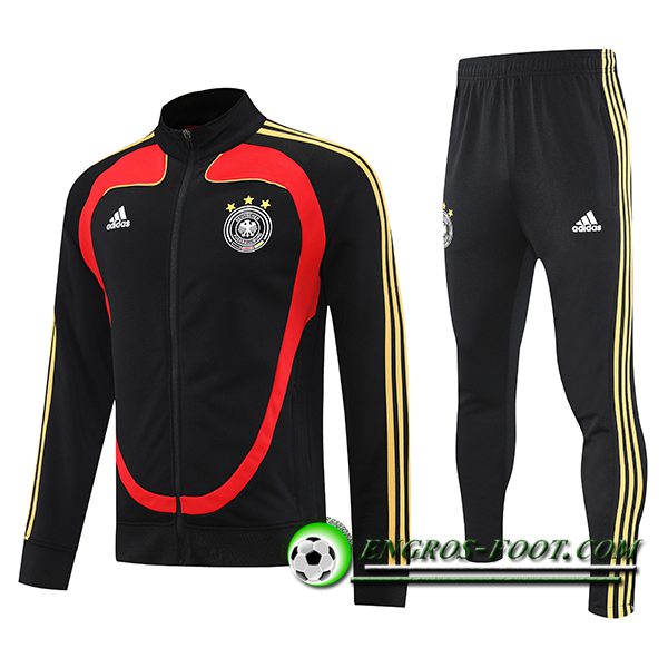 Ensemble Survetement de Foot Veste Foot Allemagne Noir/Rouge/Jaune 2025/2026