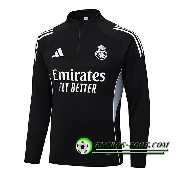 Sweatshirt Training Real Madrid Noir/Gris 2025/2026