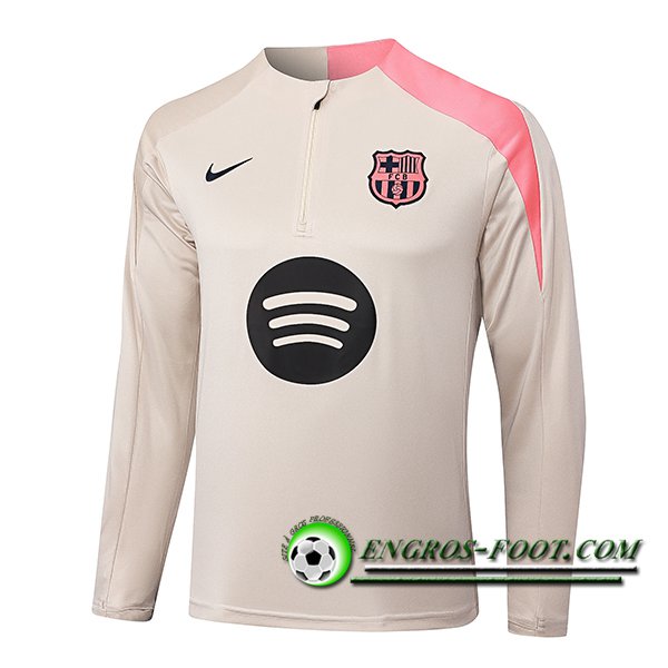 Sweatshirt Training FC Barcelone Beige/Rose 2025/2026