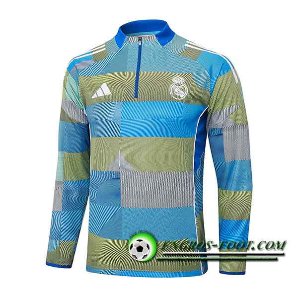 Sweatshirt Training Real Madrid Bleu/Vert 2025/2026