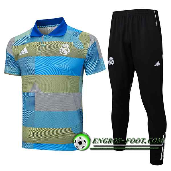 Ensemble Polo Foot Real Madrid Bleu/Vert 2025/2026