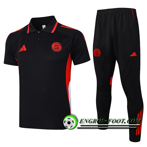 Ensemble Polo Foot Bayern Munich Noir/Rouge/Blanc 2025/2026