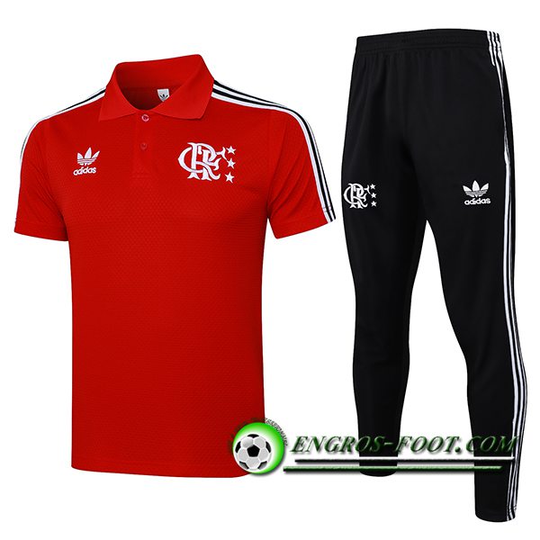 Ensemble Polo Foot Flamengo Rouge/Blanc 2025/2026