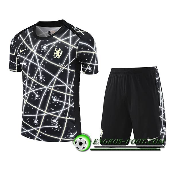 Ensemble Training T-Shirts FC Chelsea Noir/Blanc 2025/2026