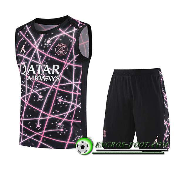 Ensemble Training Debardeur PSG Noir/Rose 2025/2026 -02