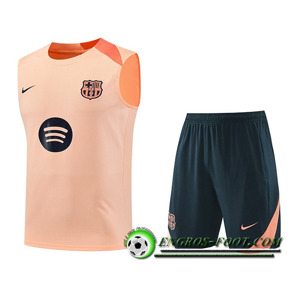 Ensemble Training Debardeurs FC Barcelone Orange 2025/2026