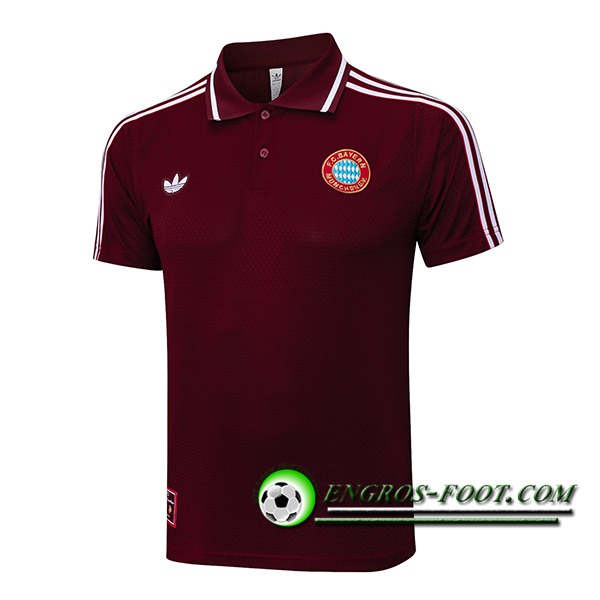 Polo Foot Bayern Munich Rouge/Blanc 2025/2026