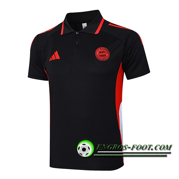 Polo Foot Bayern Munich Noir/Rouge/Blanc 2025/2026