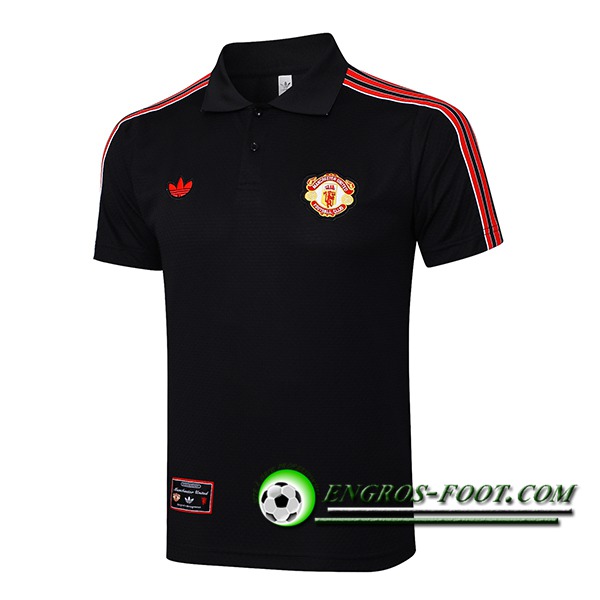 Polo Foot Manchester United Noir/Rouge 2025/2026