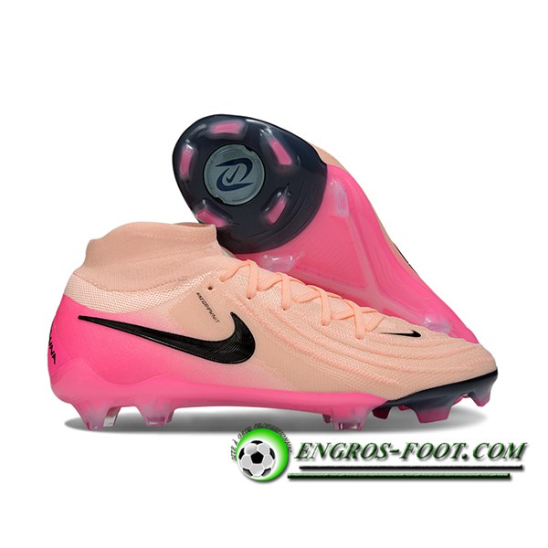 Nike Chaussures de Foot Phantom Luna Elite NU FG Rose/Noir