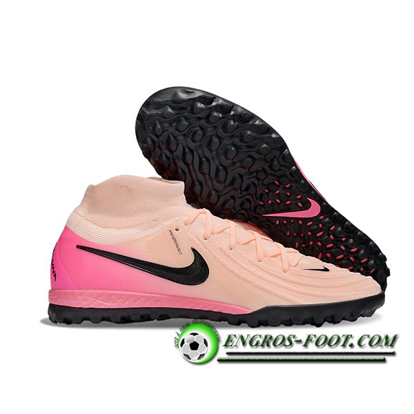 Nike Chaussures de Foot Phantom Luna Elite NU TF Rose/Noir
