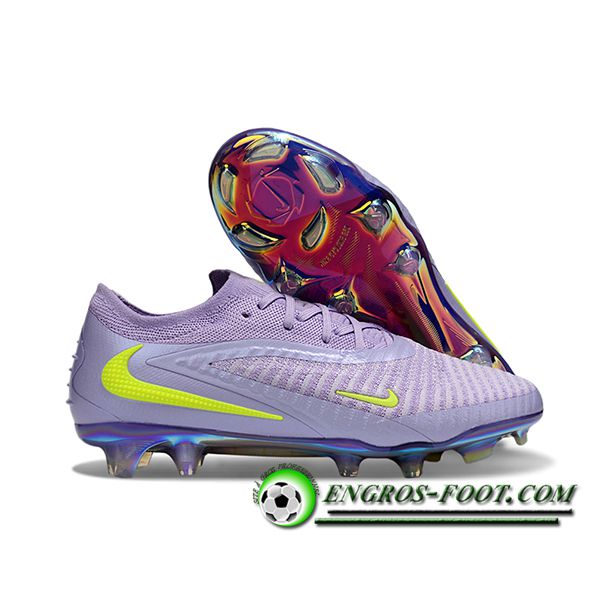 Nike Chaussures de Foot Phantom GX III Elite FG Pourpre/Vert