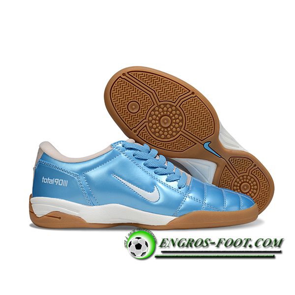Nike Chaussures de Foot T90 IC Bleu/Blanc