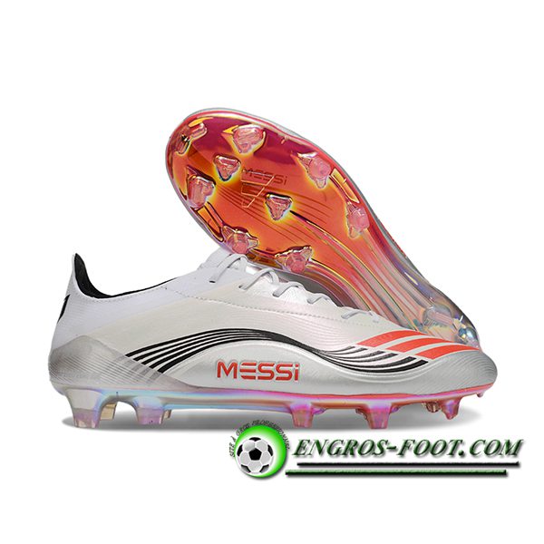 Adidas Chaussures de Foot F50 ELITE FG Beige/Noir/Orange