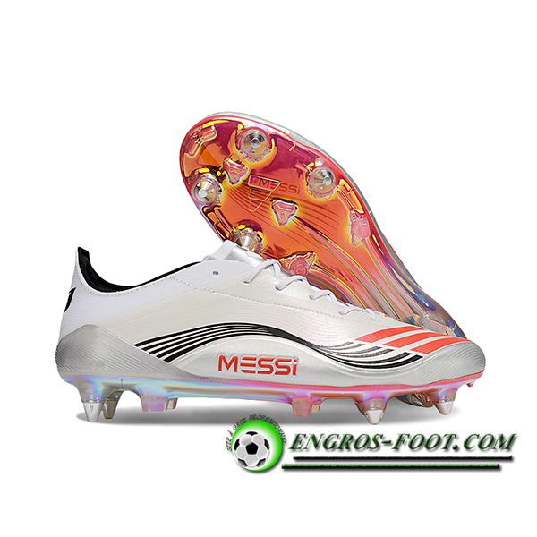Adidas Chaussures de Foot F50 ELITE SG Beige/Noir/Orange -02