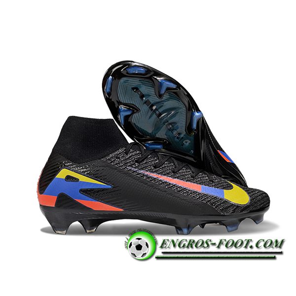 Nike Chaussures de Foot Air Zoom Mercurial Superfly IIX Elite FG Noir/Rouge/Bleu/Jaune