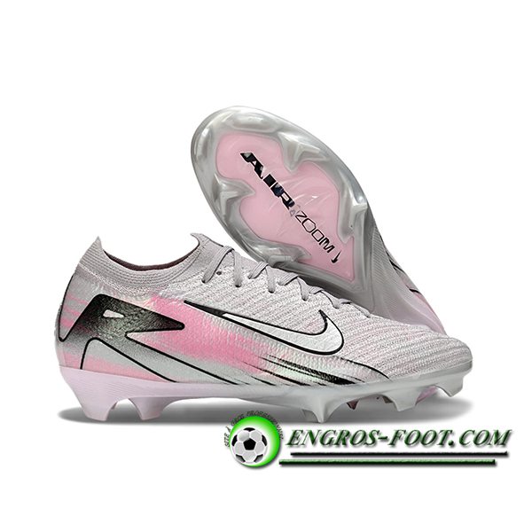 Nike Chaussures de Foot AIR Zoom Mercurial Vapor 16 Elite XXV FG Gris/Noir/Rose