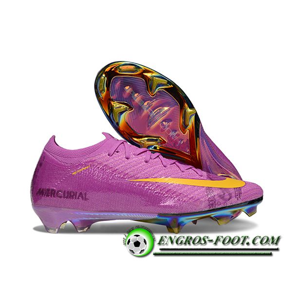 Nike Chaussures de Foot AIR Zoom Mercurial Vapor 16 Elite XXV FG Pourpre/Orange