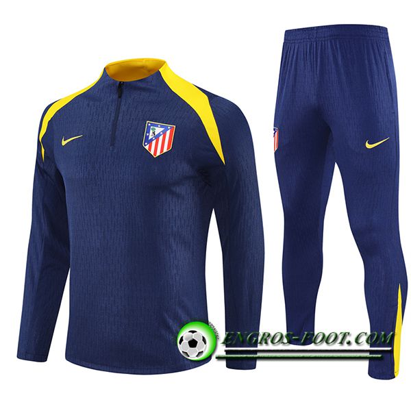 Ensemble Survetement de Foot Foot Atletico Madrid Bleu/Jaune 2025/2026