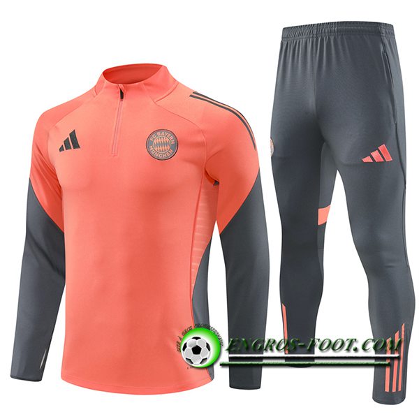 Ensemble Survetement de Foot Foot Bayern Munich Orange/Gris 2025/2026