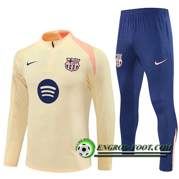Ensemble Survetement de Foot Foot FC Barcelone Beige/Rose 2025/2026 -02