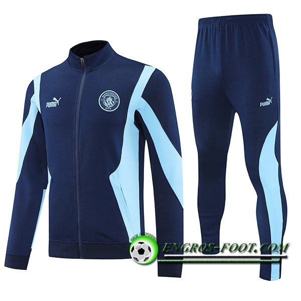 Ensemble Survetement de Foot Veste Foot Manchester City Bleu 2025/2026