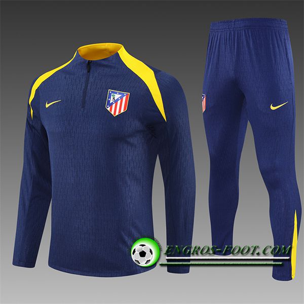 Ensemble Survetement de Foot Foot Atletico Madrid Enfant Bleu/Jaune 2025/2026