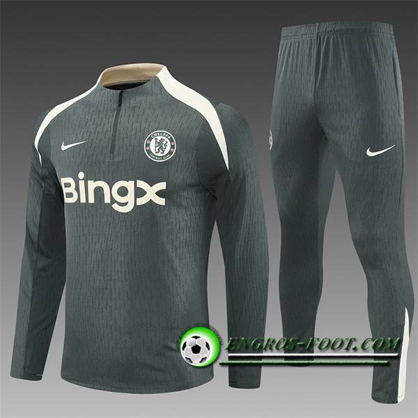 Ensemble Survetement de Foot Foot FC Chelsea Enfant Vert/Beige 2025/2026