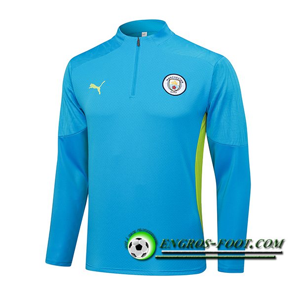Sweatshirt Training Manchester City Bleu/Vert 2025/2026