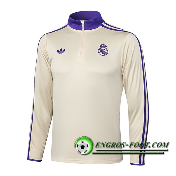 Sweatshirt Training Real Madrid Beige/Pourpre 2025/2026