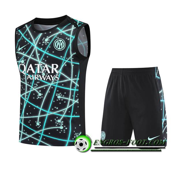 Ensemble Training Debardeur Inter Milan Enfant Noir/Bleu 2025/2026