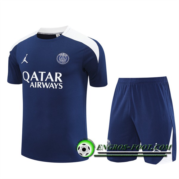 Ensemble Training T-Shirts PSG Enfant Bleu/Blanc 2025/2026