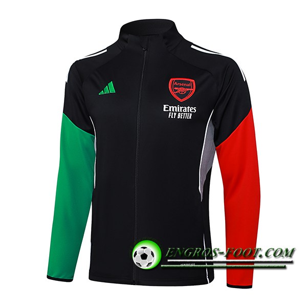 Veste Foot Arsenal Noir/Vert/Rouge 2025/2026