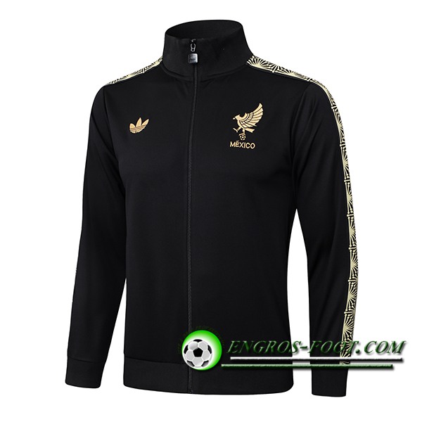 Veste Foot Mexique Noir/Jaune 2025/2026