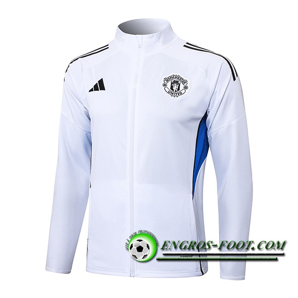 Veste Foot Manchester United Blanc/Bleu 2025/2026