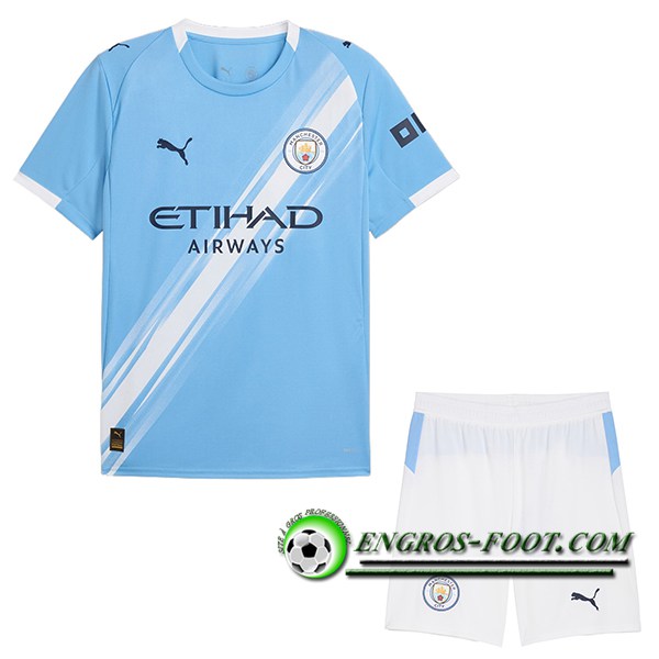 Nouveau Maillot de Foot Manchester City Enfant Domicile 2025/2026