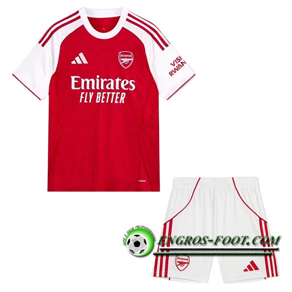 Nouveau Maillot de Foot Arsenal Enfant Domicile 2025/2026