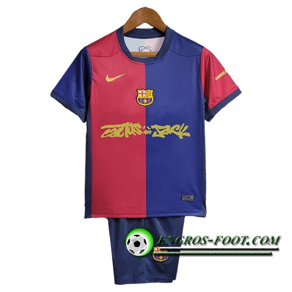 Maillot de Foot Barcelone Enfant x Travis Scott Domicile 2024/2025