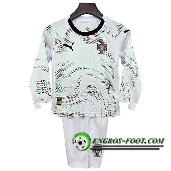 Nouveau Maillot de Foot Portugal Enfant Manches Longues Exterieur 2025/2026