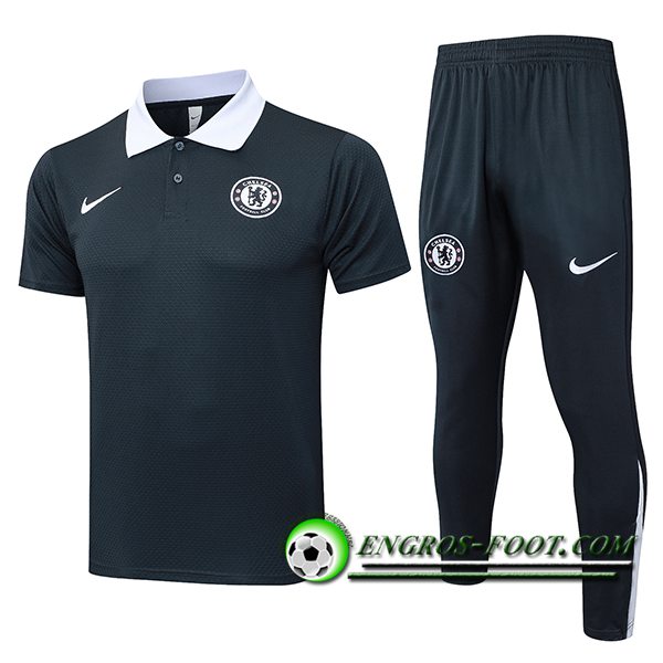 Ensemble Polo Foot FC Chelsea Gris Foncé 2025/2026